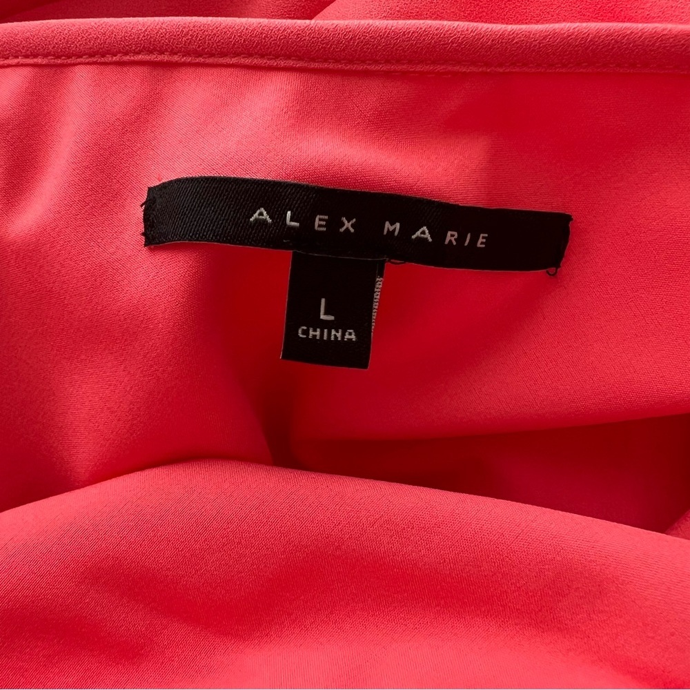 NWT Alex Marie Maternity Coral One Shoulder Dress Large - Picture 7 of 8